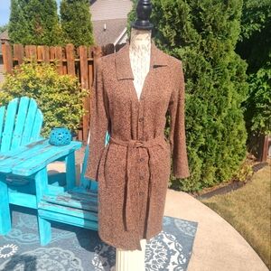 Long Cardigan Medium Button Down and Belt Tie!